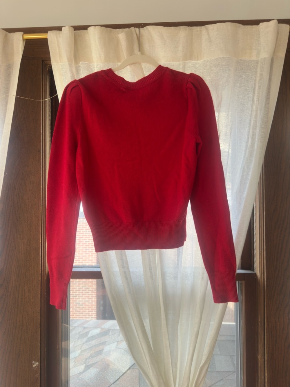 Women’s Red Crew Neck Sweater - Classic Fit